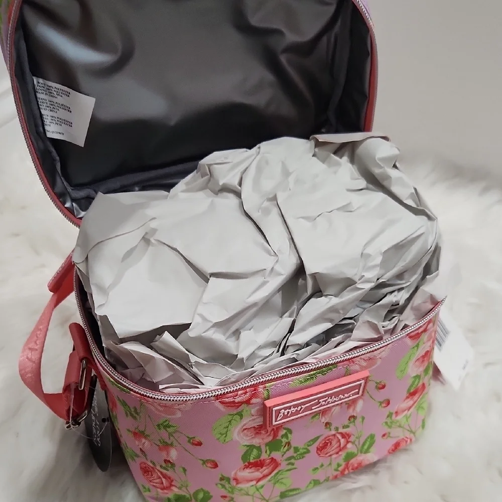 💕▪️Betsey Johnson▪️Pink Multi 6 Pack Cooler Lunch Tote Floral Bag